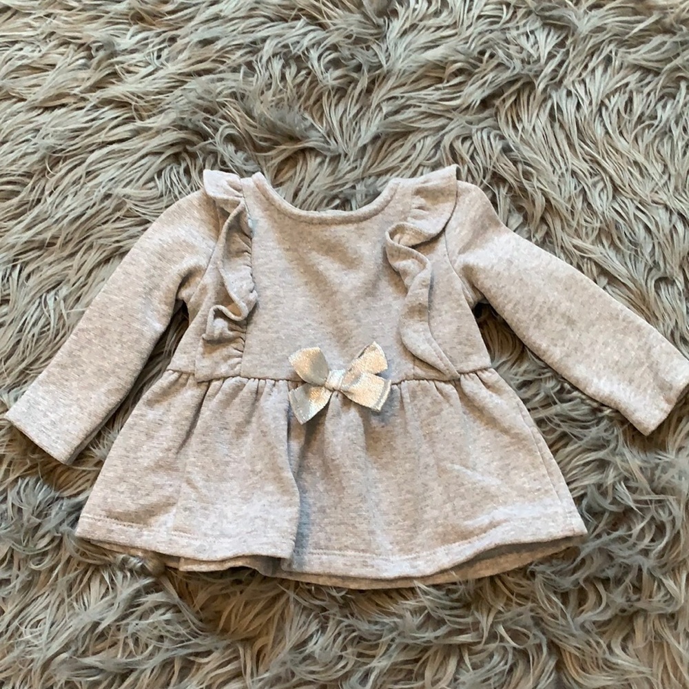 Grey Top with bow
